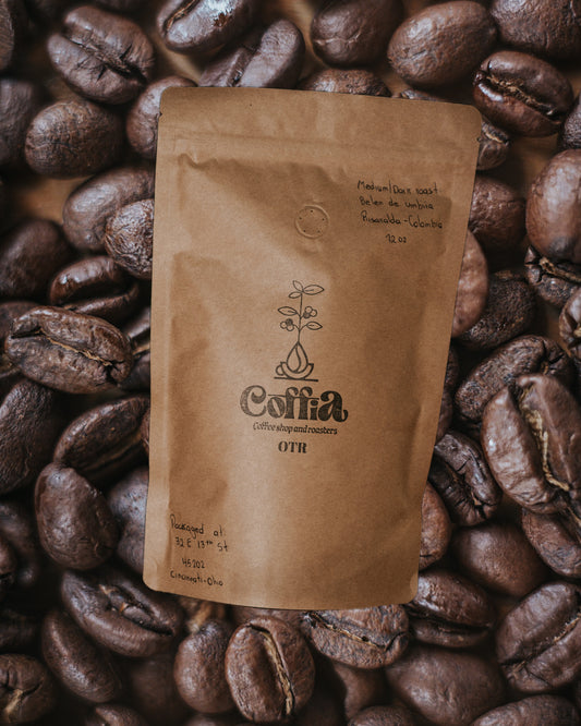 12 Oz. 100 % Freshly Roasted Origin Colombian Coffee - Medium Roasted - " WHOLE BEAN ."
